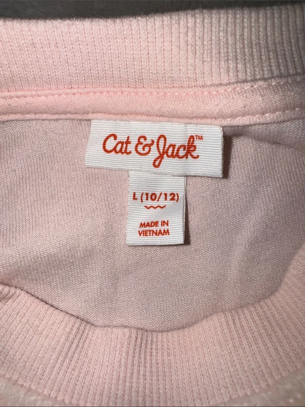 Cat & Jack Pink Velvet Star Crewneck Sweatshirt